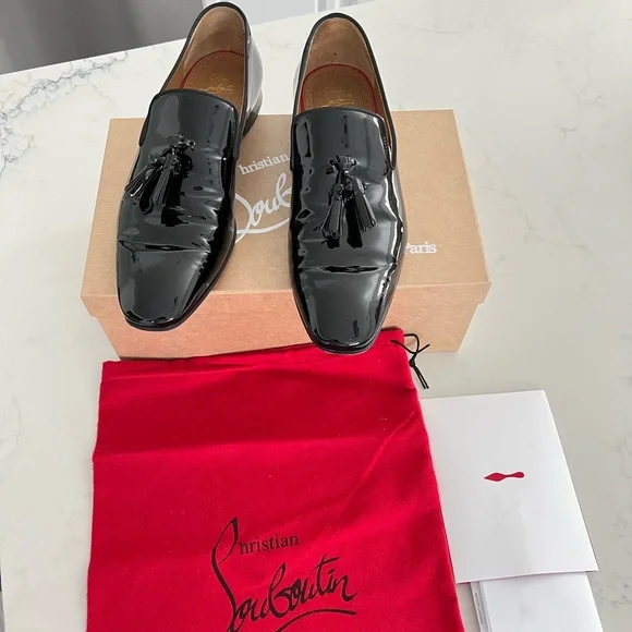 Christian Louboutin Dandelion Tassel Flat Loafers Size 44 (10.5) USED ONCE Dandelion - Loafers - Smooth calf leather - Black - Men  main image 3